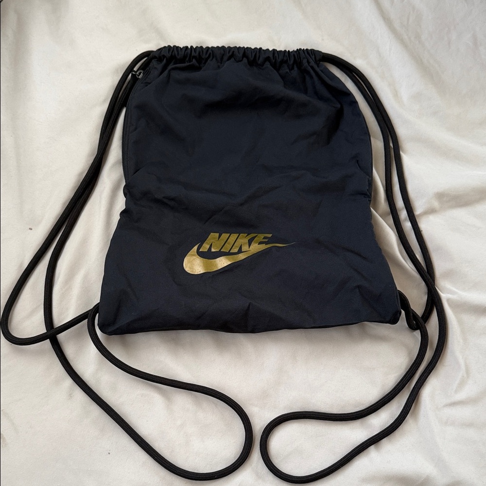Nike Black and Gold Backpack